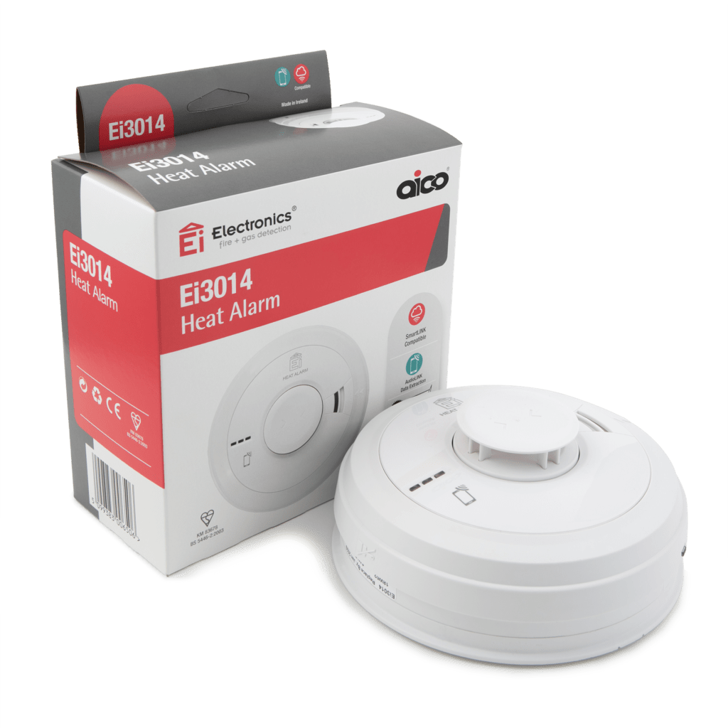 Blanco Radiolink AICO ei3014 alarma de calor-Red alimentado con respaldo de litio 