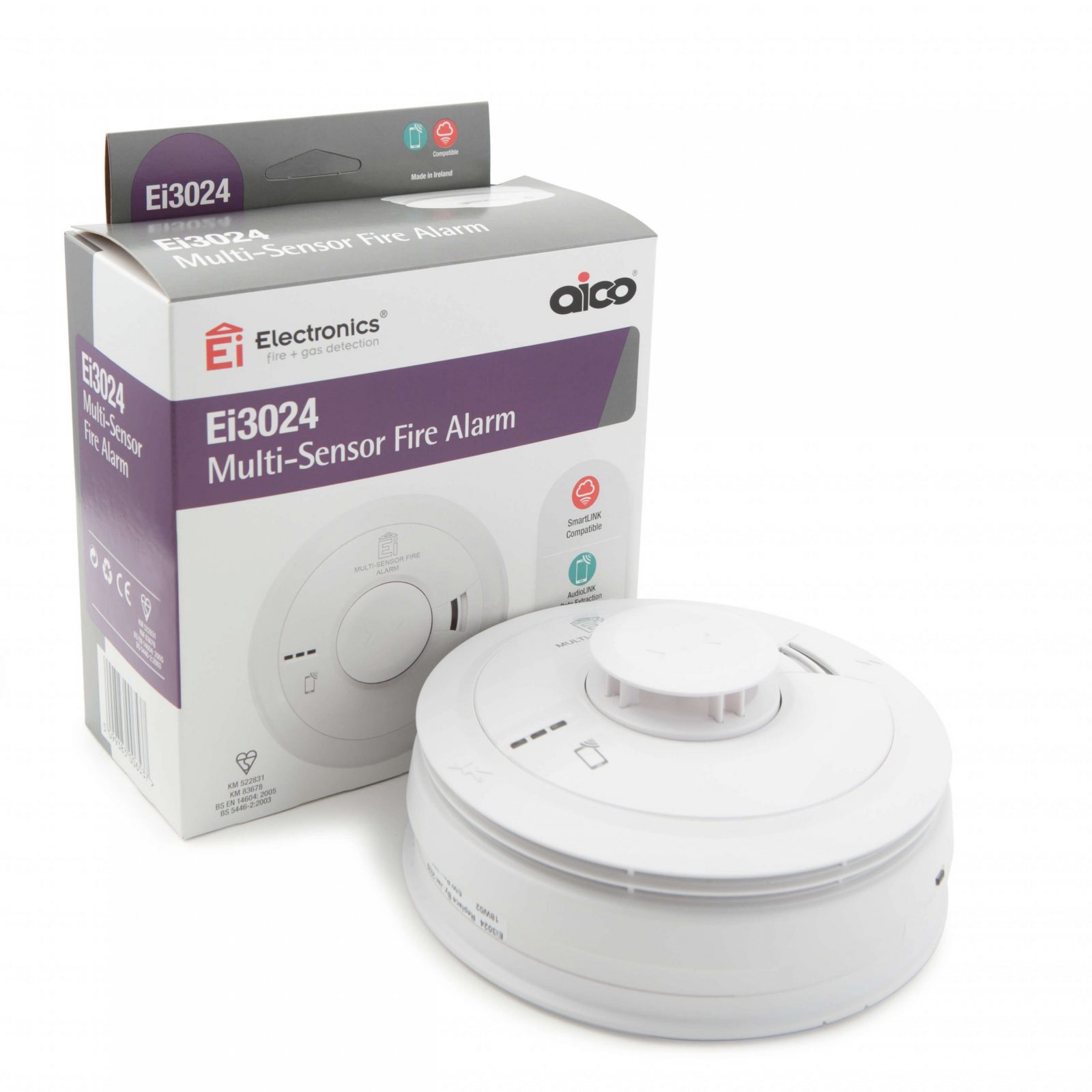 AICO Ei3024 Red Multi-Sensor Alarma de incendio; fecha de Batería 2033 de enero 
